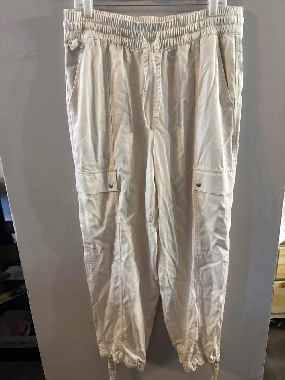Athleta × Alicia Keys | Pants & Jumpsuits Sz L Beige  Cargo Cotton S26